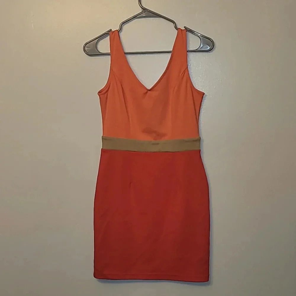 Forever 21 women's small mini dress pink coral tank top cocktail night LOTC